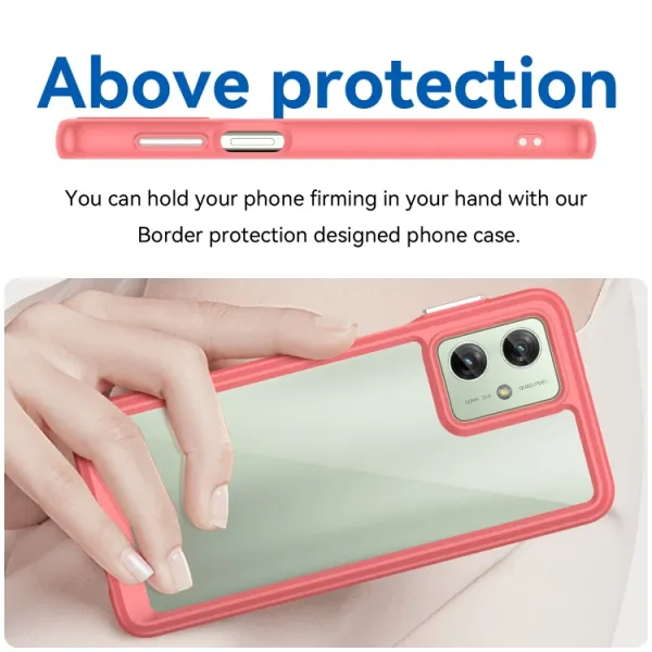 CRYSTAL Ochranný kryt pre Motorola Moto G54 červený