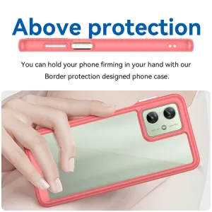 CRYSTAL Ochranný kryt pre Motorola Moto G54 červený
