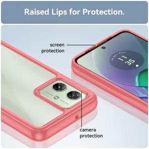 CRYSTAL Ochranný kryt pre Motorola Moto G54 červený
