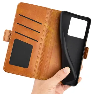 SIDE Peňaženkové puzdro pre Xiaomi 13T / 13T Pro svetlohnedé