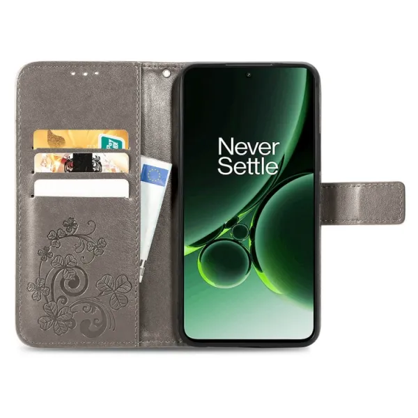 ART FLOWERS Peňaženkový obal pre OnePlus Nord 3 5G šedý