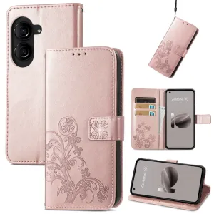 ART FLOWERS Peňaženkový kryt Asus Zenfone 10 svetloružový