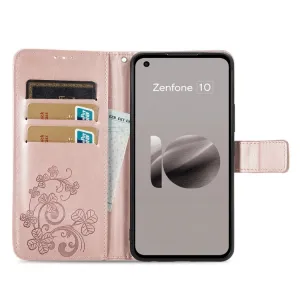 ART FLOWERS Peňaženkový kryt Asus Zenfone 10 svetloružový