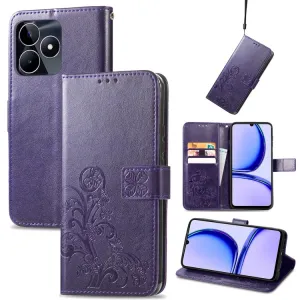 ART FLOWERS Peňaženkový obal pre Realme C53 fialový