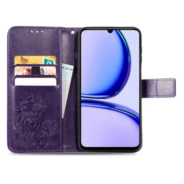 ART FLOWERS Peňaženkový obal pre Realme C53 fialový