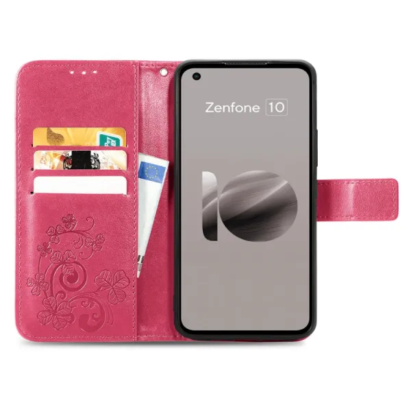 ART FLOWERS Peňaženkový kryt Asus Zenfone 10 tmavoružový