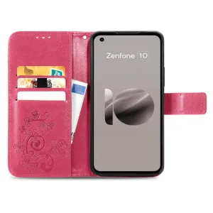ART FLOWERS Peňaženkový kryt Asus Zenfone 10 tmavoružový