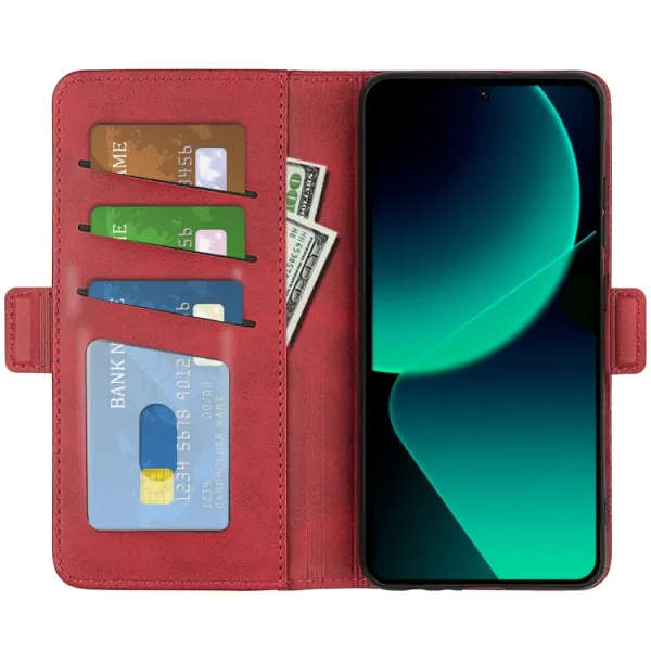 SIDE Peňaženkové puzdro pre Xiaomi 13T / 13T Pro červené