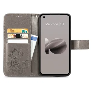 ART FLOWERS Peňaženkový kryt Asus Zenfone 10 šedý