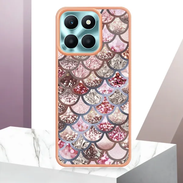IMD MARBLE Ochranný kryt Honor X6a PINK SCALES