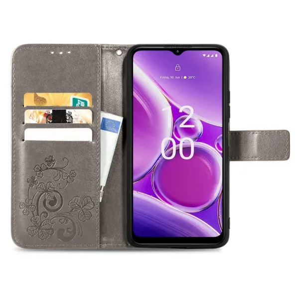 ART FLOWERS Peňaženkový kryt Nokia G42 5G šedý