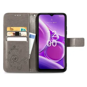 ART FLOWERS Peňaženkový kryt Nokia G42 5G šedý