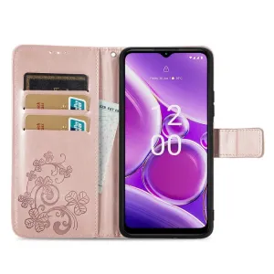 ART FLOWERS Peňaženkový kryt Nokia G42 5G svetloružový