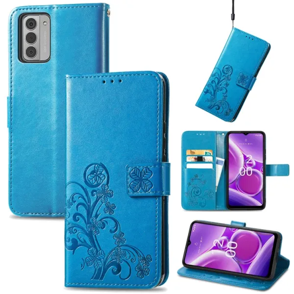 ART FLOWERS Peňaženkový kryt Nokia G42 5G modrý