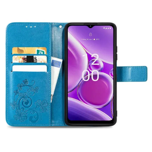 ART FLOWERS Peňaženkový kryt Nokia G42 5G modrý