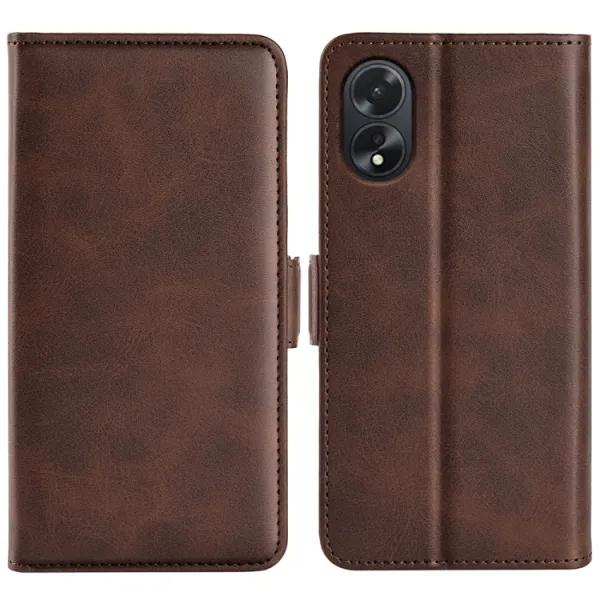 SIDE Peňaženkové puzdro pre Oppo A38 tmavohnedé