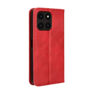 BUSINESS Peňaženkový kryt pre Honor X6a červený