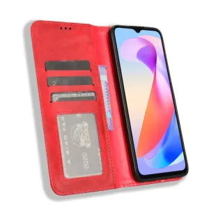 BUSINESS Peňaženkový kryt pre Honor X6a červený