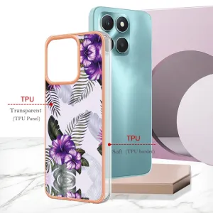 IMD MARBLE Ochranný kryt Honor X6a PURPLE FLOWER