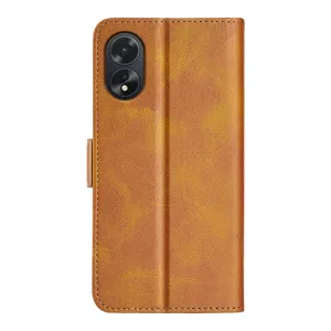 SIDE Peňaženkové puzdro pre Oppo A38 svetlohnedé