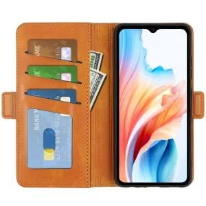 SIDE Peňaženkové puzdro pre Oppo A38 svetlohnedé