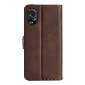 SIDE Peňaženkové puzdro pre Oppo A38 tmavohnedé