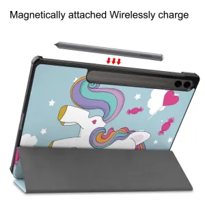 ART Zaklápacie puzdro pre Samsung Galaxy Tab S9 FE+ UNICORN