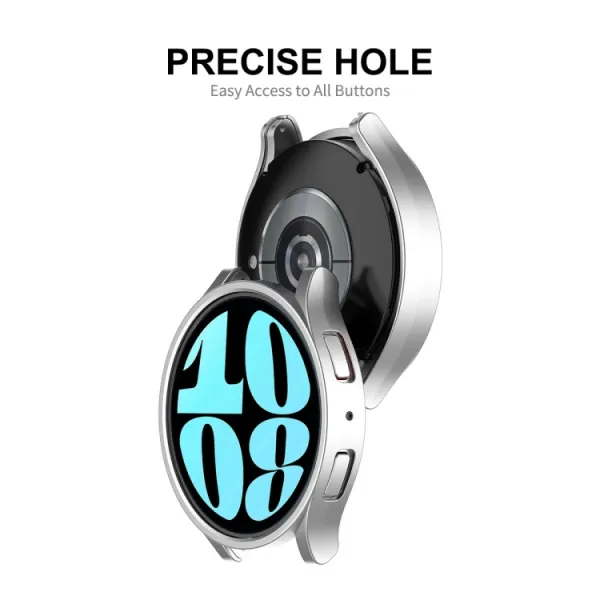 ENKAY PC FULL COVER Plastový kryt so sklom pre Samsung Galaxy Watch6 44mm modrý
