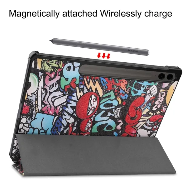 ART Zaklápacie puzdro pre Samsung Galaxy Tab S9 FE+ GRAFFITI