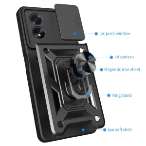 RING CAMERA Kryt s držiakom pre Oppo A38 modrý