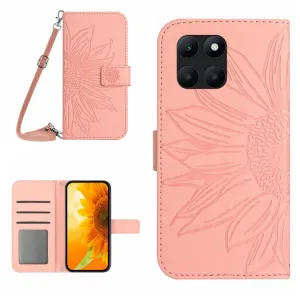 ART SUNFLOWER Peňaženkový obal pre Honor X8b ružový