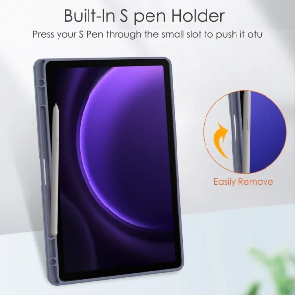 CRYSTAL Zaklápacie puzdro Samsung Galaxy Tab S9 FE / Tab S10 FE / Tab S10 Lite fialové