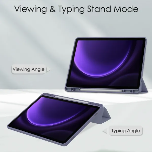 CRYSTAL Zaklápacie puzdro Samsung Galaxy Tab S9 FE / Tab S10 FE / Tab S10 Lite fialové