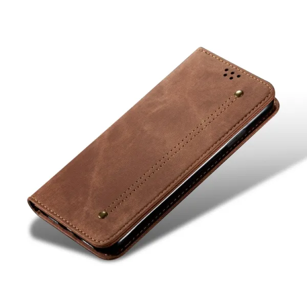 DENIM Peňaženkový kryt pre Oppo A38 hnedý