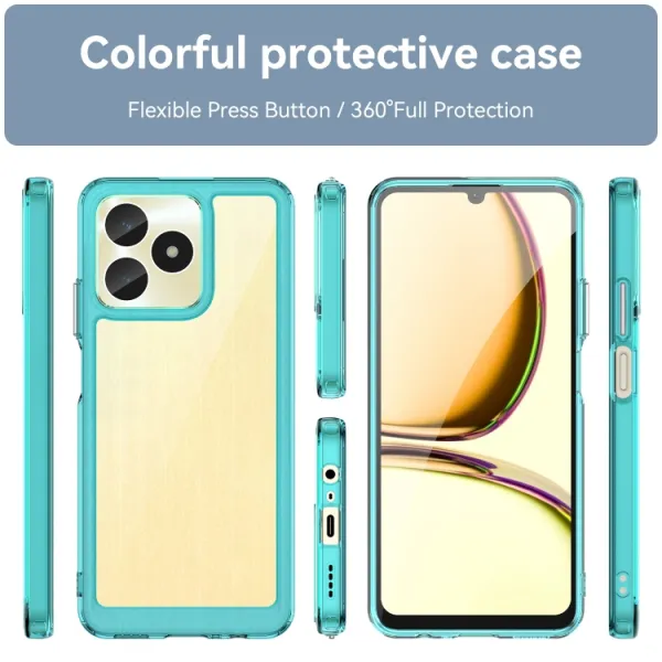 CRYSTAL Ochranný kryt pre Realme C51 tyrkysový