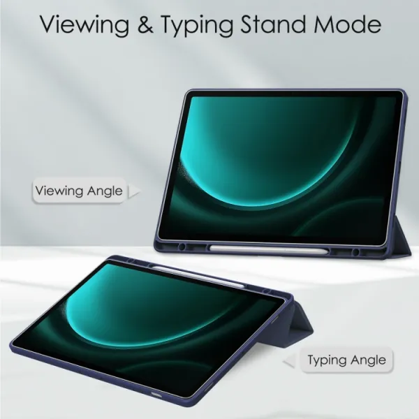 CRYSTAL Zaklápacie puzdro Samsung Galaxy Tab S9 FE+ tmavomodré
