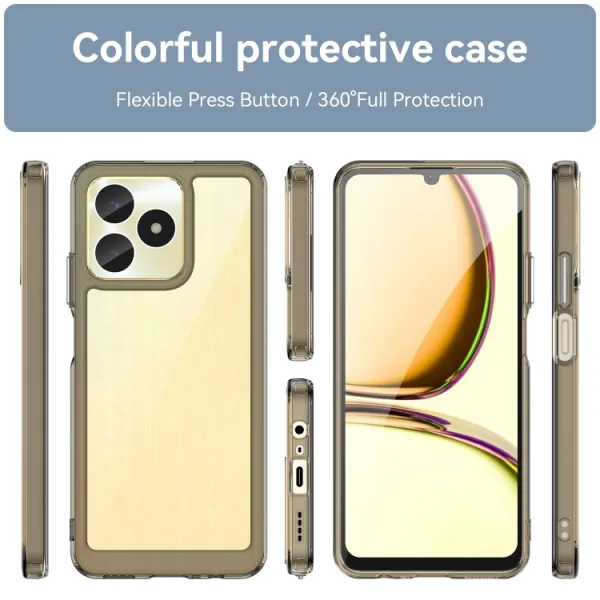 CRYSTAL Ochranný kryt pre Realme C51 šedý