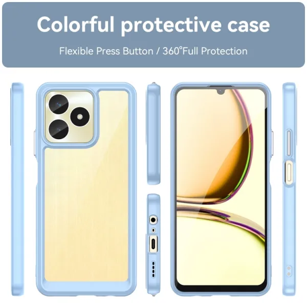 CRYSTAL Ochranný kryt pre Realme C51 modrý