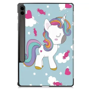 ART Zaklápacie puzdro pre Samsung Galaxy Tab S9 FE+ UNICORN