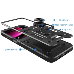 RING Ochranný kryt s držiakom Motorola Razr 40 Ultra modrý