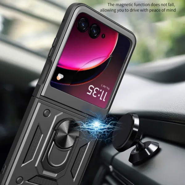RING Ochranný kryt s držiakom Motorola Razr 40 Ultra modrý