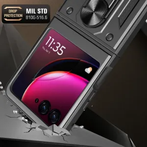 RING Ochranný kryt s držiakom Motorola Razr 40 Ultra modrý