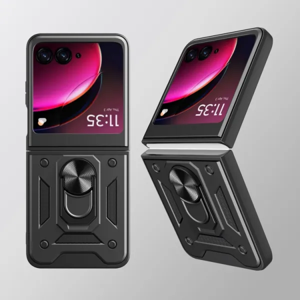RING Ochranný kryt s držiakom Motorola Razr 40 Ultra modrý