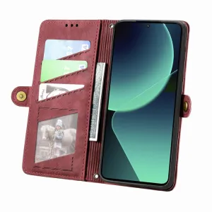 GEOM Peňaženkové puzdro pre Xiaomi 13T / 13T Pro červené