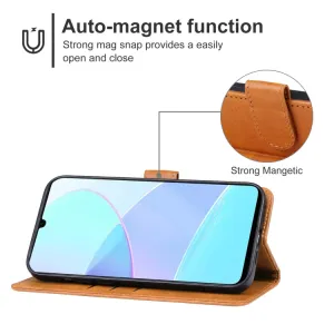 SMOOTH Peňaženkové puzdro pre Realme C51 hnedé