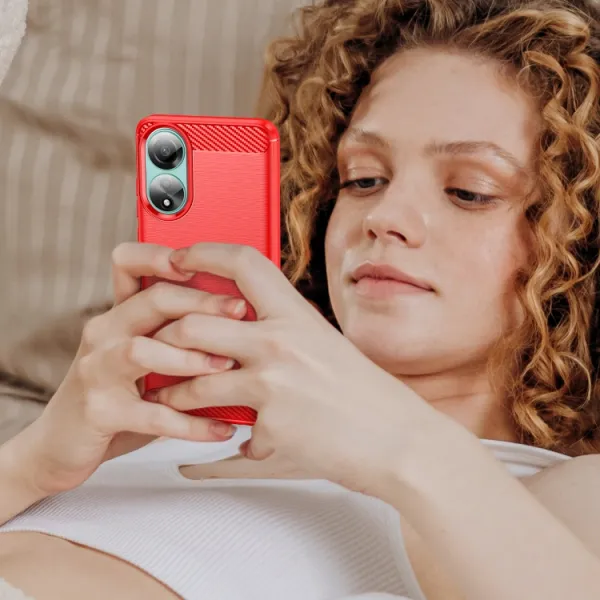 FLEXI TPU Kryt pre Oppo A78 červený
