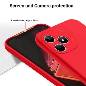 RUBBER Ochranný kryt pre Realme C51 červený