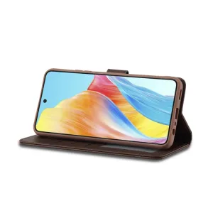IMEEKE Peňaženkový obal pre Oppo A78 hnedý