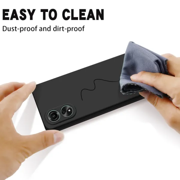 RUBBER Ochranný kryt pre Oppo A78 čierny