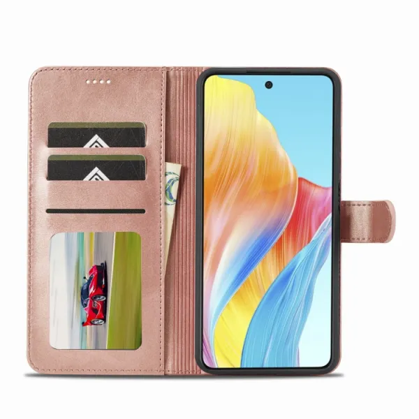 IMEEKE Peňaženkový obal pre Oppo A78 ružovozlatý